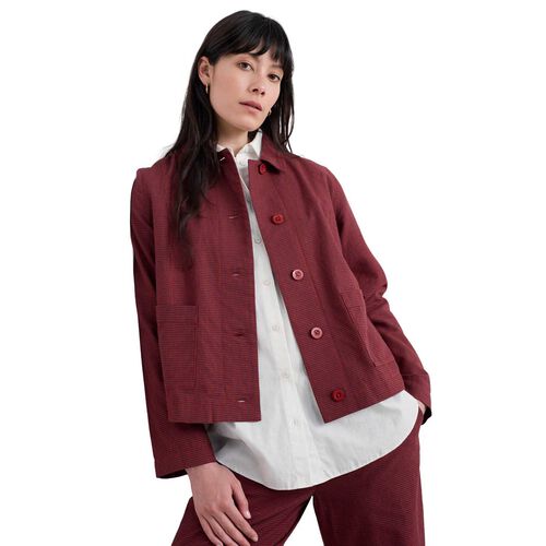 Seasalt Cornwall Carnon Downs Jacket Forest Garden Dark Cinnamon